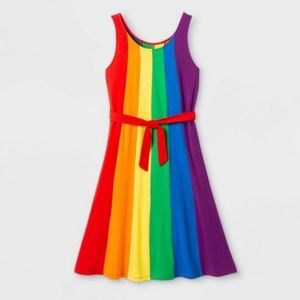 NWT TARGET ADULT PRIDE RAINBOW KNIT TANK DRESS - FUN